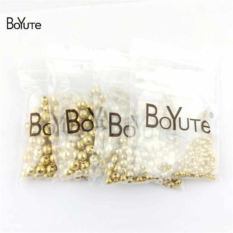 Top Trends: BoYuTe (100 Pieces / Lot) 2-2.5-3-4-5-6MM Round Metal Brass Solid Spacer Beads For Jewelry Making DIY Accessories Wholesale Shoppable Styles - Image 6