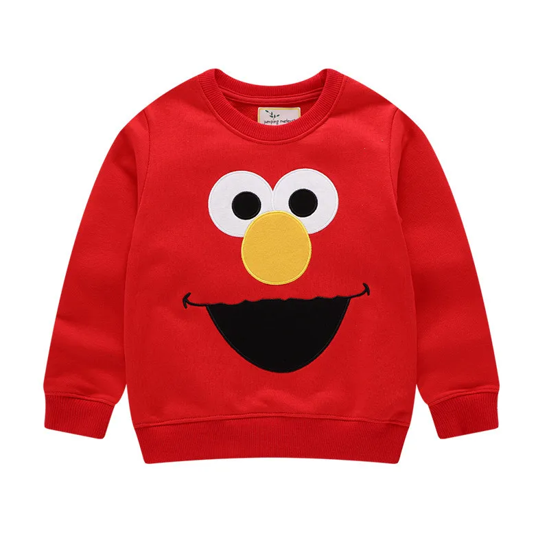 Top Trends: Jumping Meters New Autumn Elmo Sweatshirts Baby Boys Girls Cartoon Shirts Fashion Clothing Long Sleeve Hoody Boys Girls Tops Shoppable Styles