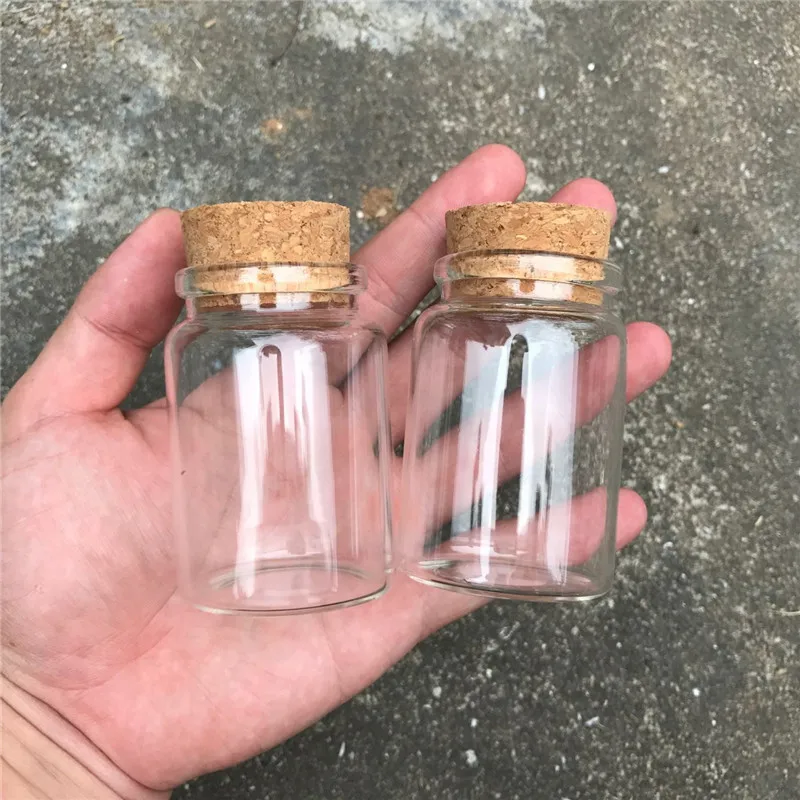 Top Trends: 80ml Empty Crafts Jars Jewelry Ornaments Package Vials Wedding Decoration Gifts Reusable Container Cork Glass Bottles 24pcs Shoppable Styles