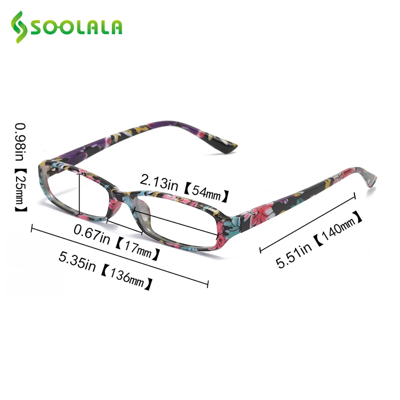 Top Trends: SOOLALA 4pcs Womens Reading Glasses Spring Hinge Rectangular Printed Reading Glasses W / Matching Pouch + 1.0 1.5 1.75 2.25 To 4.0 Shoppable Styles - Image 6