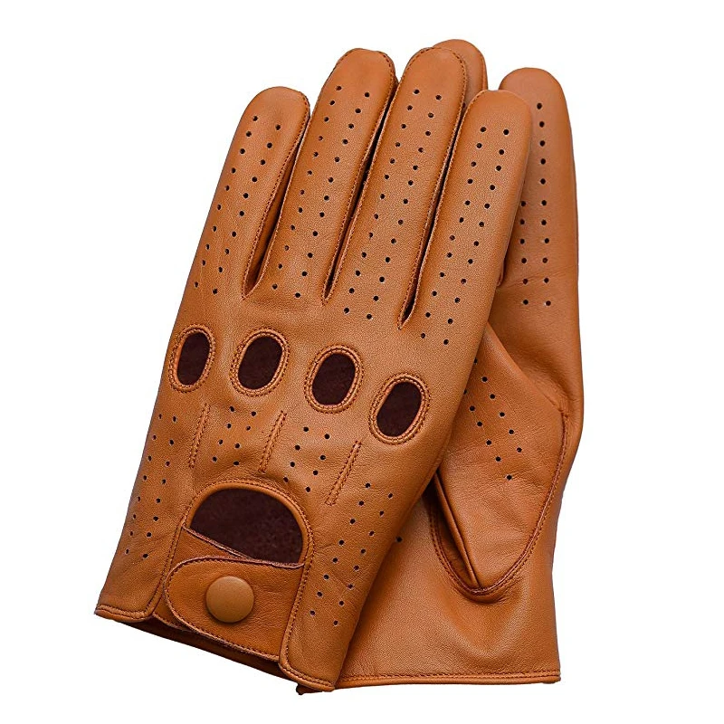 Top Trends: New Arrival Mens Gloves Goatskin Leather Riding Driving Gloves Full Finger Non Unlined Slip Mitten For Male Real Leather Gloves Shoppable Styles - Image 4