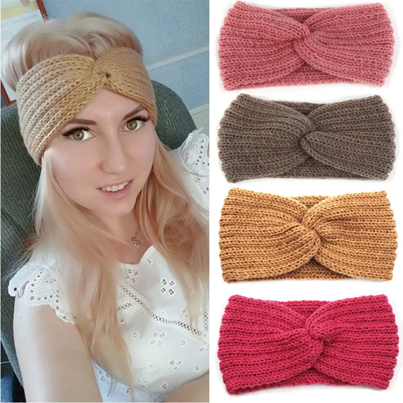 Top Trends: Winter Ear Warmer Headband Women Fashion Elastic Wool Knitted Headband Head Wrap Hairband Girls Elegant Hair Band Accessories Shoppable Styles