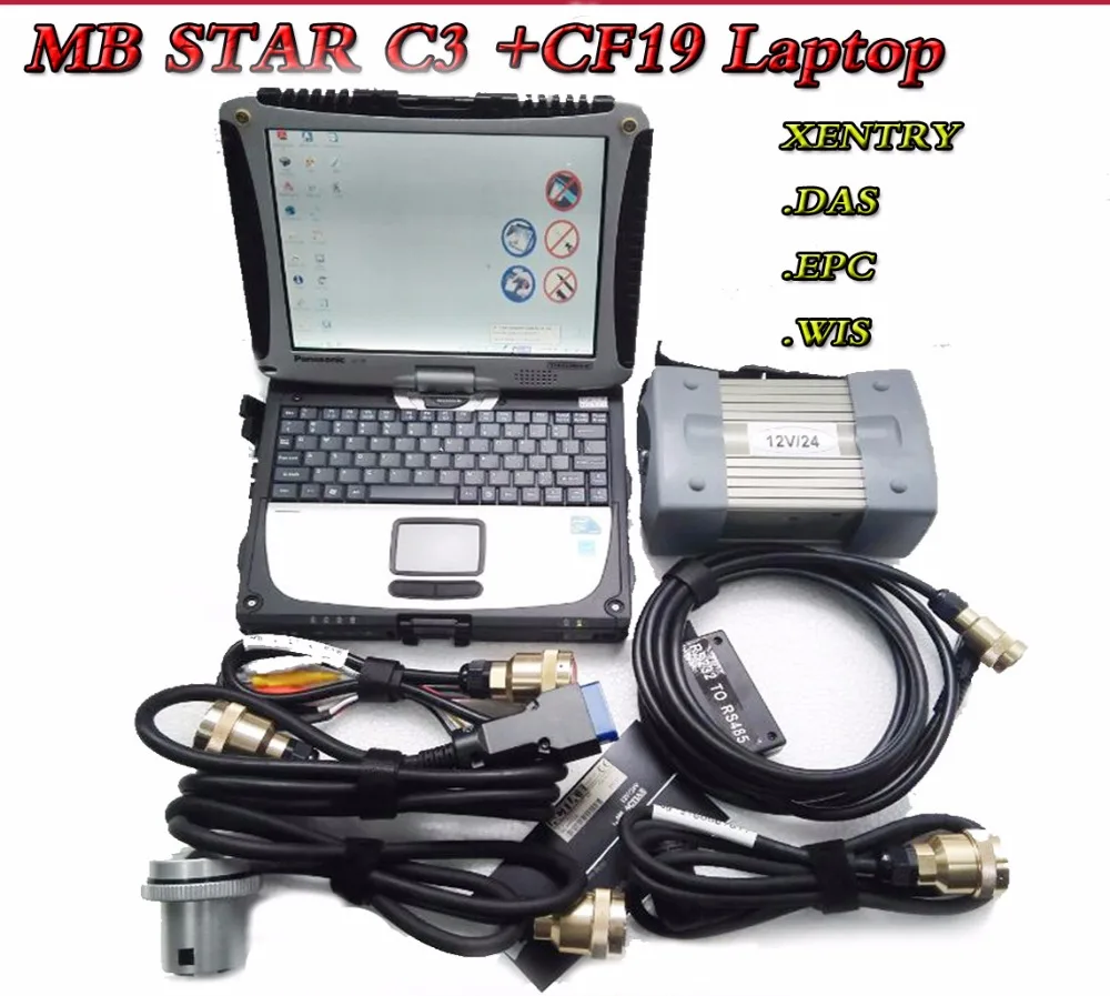 FLY HIGH QUALITY MB star c3 pro with SOFTWARE HDD AND for panasonic CF-19 Toughbook Ready to Use