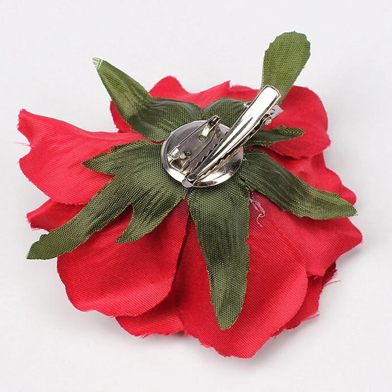 Top Trends: 1PC Bohemian Rose Artificial Flower Hairpin Bridal Wedding Party Brooch Women Hair Clips Headwear Girls Festival Hair Accessorie Shoppable Styles - Image 6