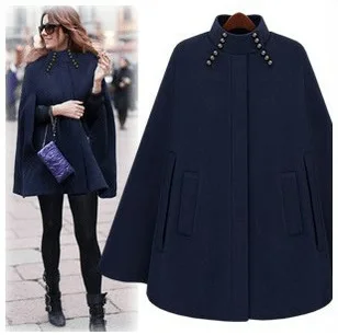 Top Trends: Women's Fashion Cloak Coats Autumn Winter Euramerican Style Handsome Cashmere Blend Cape Cloak Trench Coat Ladies Outwear Shoppable Styles