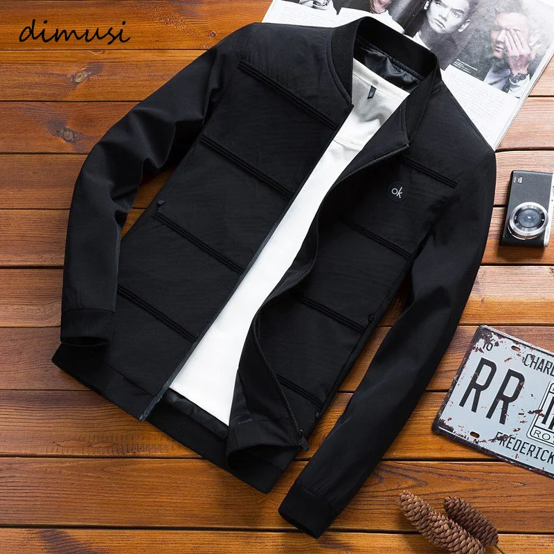 Top Trends: DIMUSI Mens Jackets Spring Autumn Casual Solid Color Coats Mens Sportswear Baseball Slim Jackets Male Bomber Jackets 4XL, YA845 Shoppable Styles