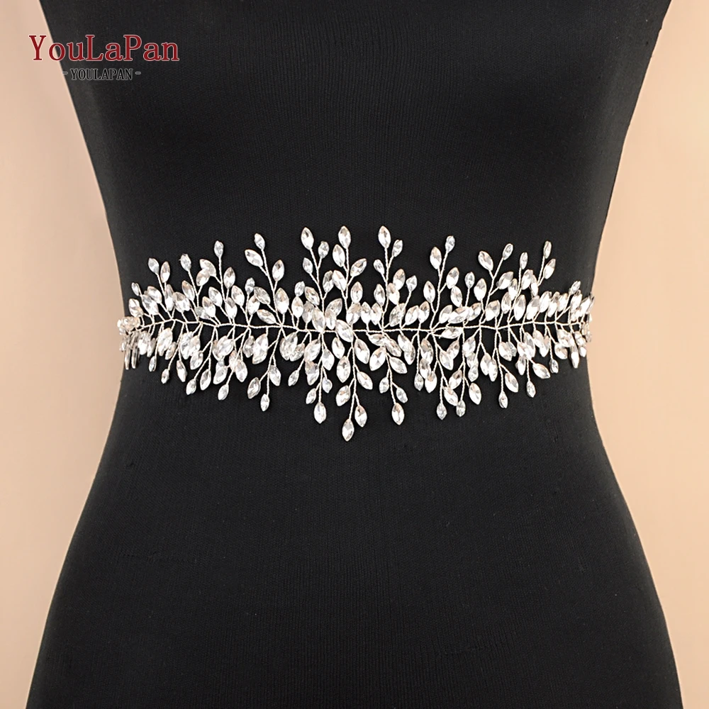 Top Trends: YouLaPan Fast Shipping Wedding Dress Belt Bridal&#039;s Belt Rhinestone Belt Wedding Bridal Sash Belt Silver Crystal Belt SH237 Shoppable Styles