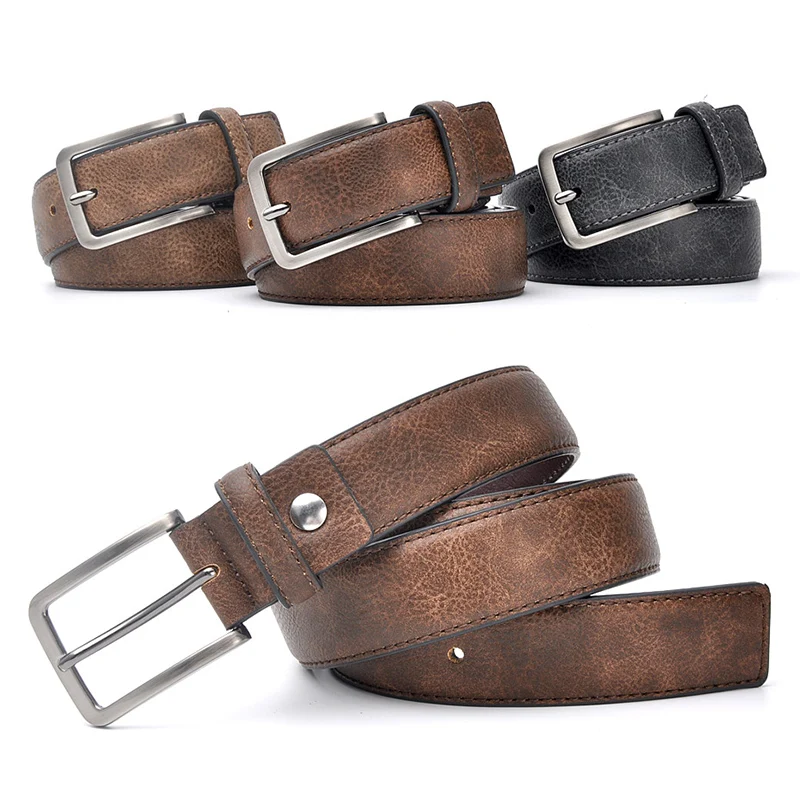 Top Trends: Accessories For Men Gents Leather Belt Trouser Waistband Stylish Casual Belts Men With Black Grey Dark Brown And Brown Color Shoppable Styles - Image 3