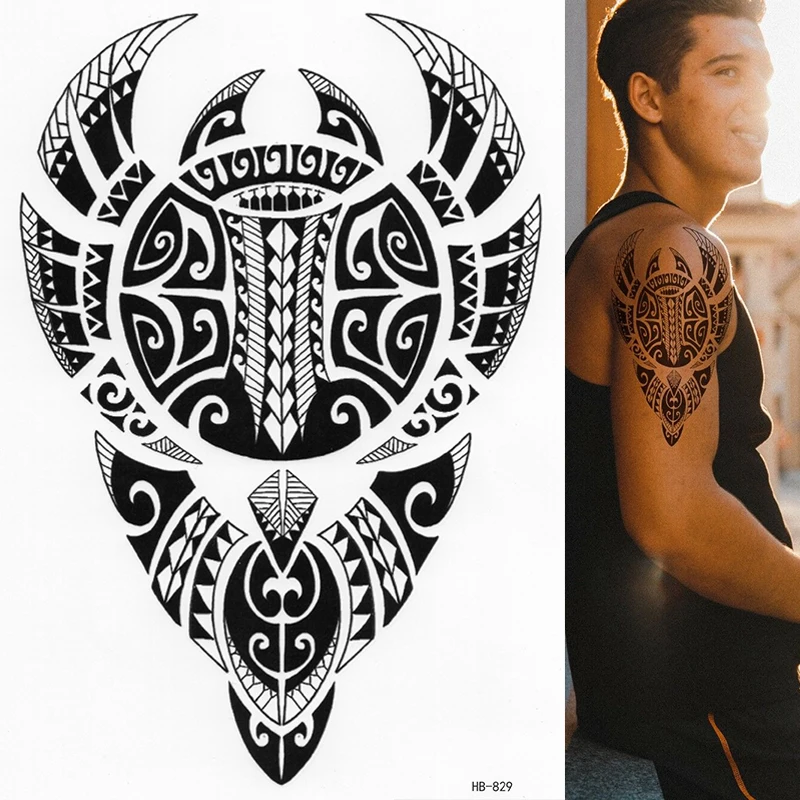 Top Trends: POLYNESIAN BULL TEMPORARY TATTOO, WARRIOR, TRIBAL MENS, WOMENS, MAORI, STICKER Shoppable Styles