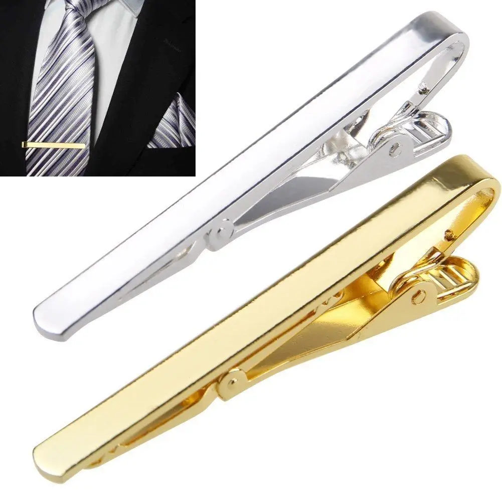 Top Trends: Men Metal Silver Gold Simple Necktie Tie Bar Clasp Clip Clamp Pin Men Stainless Steel For Business Ma Necktie Tie Clasps Fashion Shoppable Styles