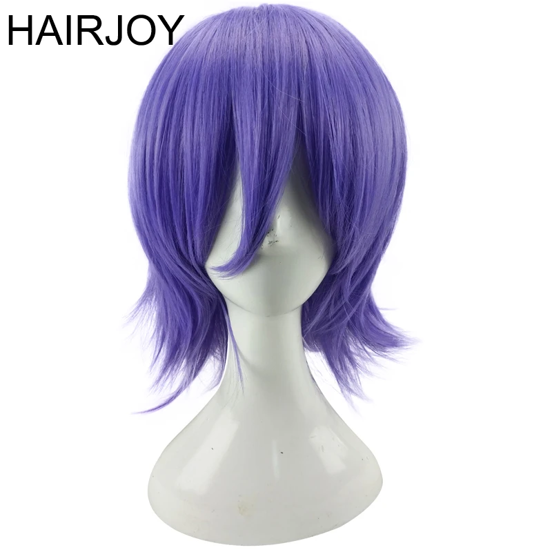 Top Trends: HAIRJOY Man Women Purple Cosplay Wig Short Curly Layered Synthetic Hair Party Wigs With Bangs 7 Colors Available Shoppable Styles