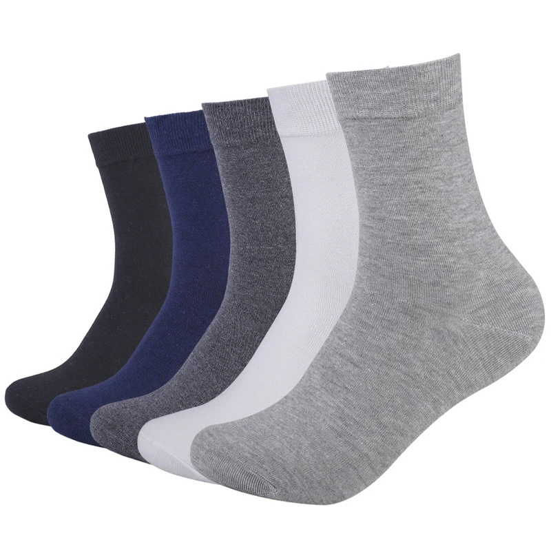 Top Trends: HSS 5pairs / lot High Quality Men Cotton Socks New Casual Business Summer Thin Black Socks Deodorant Breathable Man Long Sock Shoppable Styles