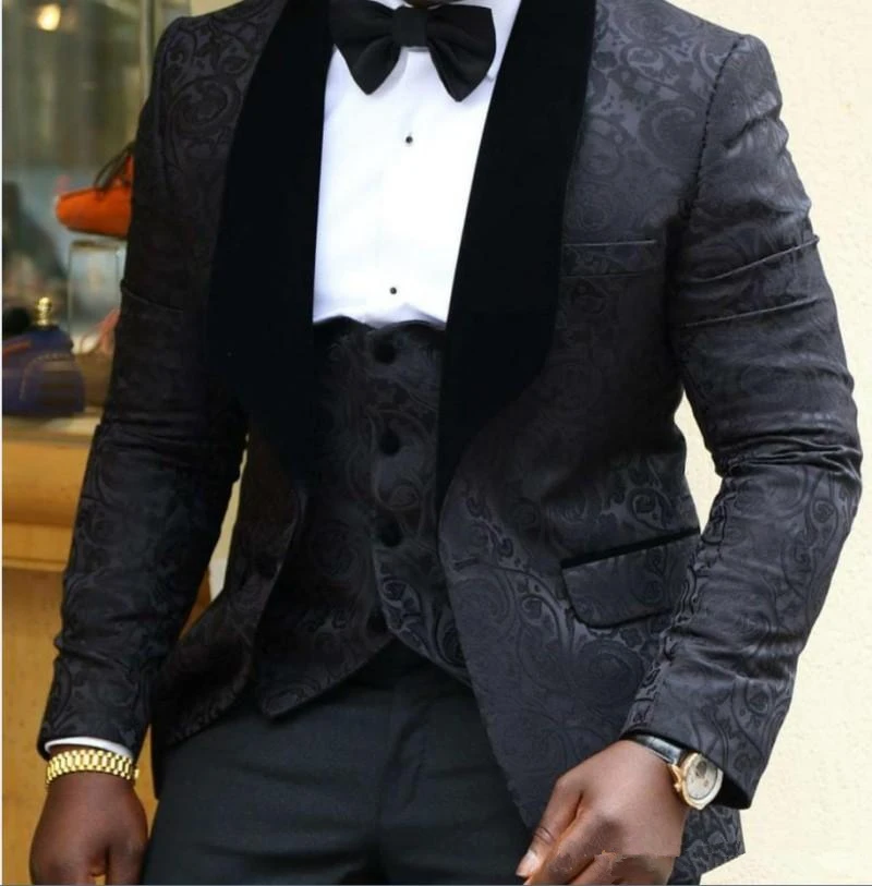 Top Trends: Classical Style Costume Groomsmen Shawl Lapel Groom Tuxedos Red / White / Black Men Suits Wedding Man Blazer (Jacket+ Pants+ Tie+ Vest) Shoppable Styles