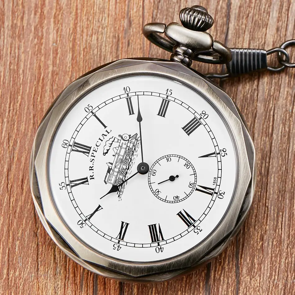 Top Trends: Antique Silver London Pocket & Fob Watches Hand Wind Skeleton Men Women Mechanical Pocket Watch With Pendant Chain Necklace Shoppable Styles