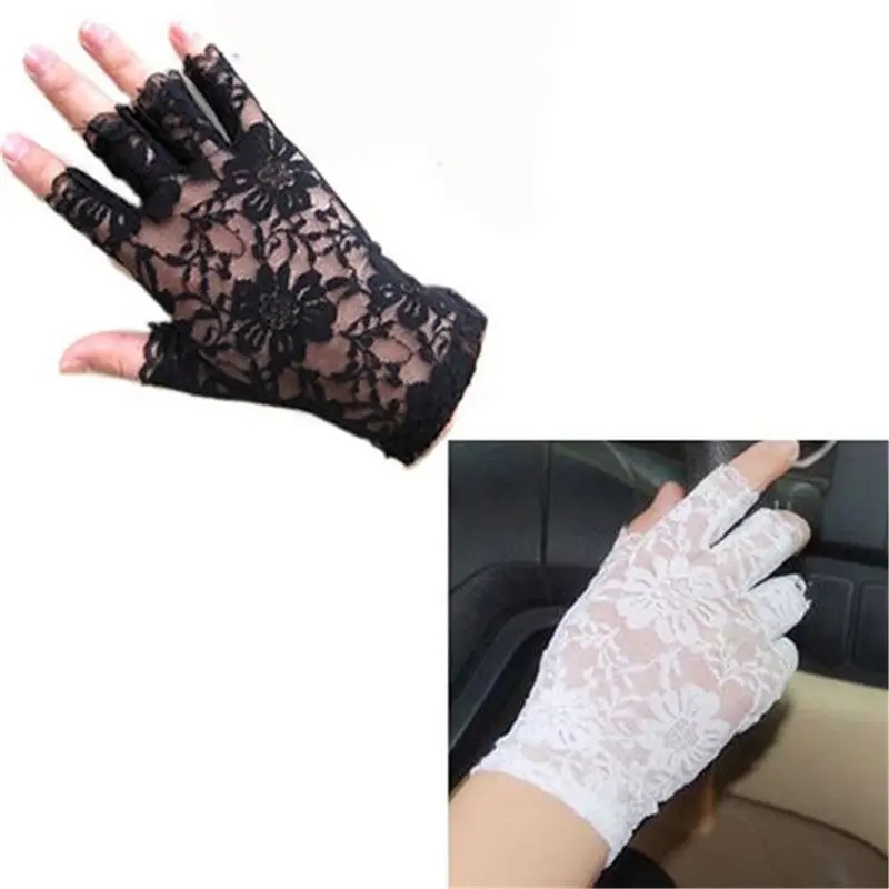 Top Trends: Womens Sexy Dressy Lace Gloves Sunscreen Short Gloves Fingerless Lace Driving Gloves Spring And Summer Mittens Accessories Shoppable Styles