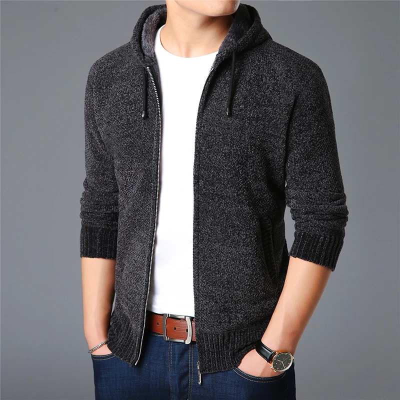 Top Trends: 2023 New Fashion Brand Sweaters Men Cardigan Hooded Slim Fit Jumpers Knitting Thick Warm Winter Korean Style Casual Clothing Men Shoppable Styles