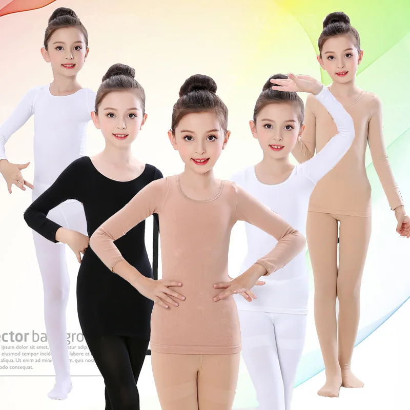 Top Trends: Autumn Winter Kids Thermal Underwear Set Fleece Thick Warm Dance Girls Long Johns Children Underwear 2-14 Years Kids Clothes Set Shoppable Styles