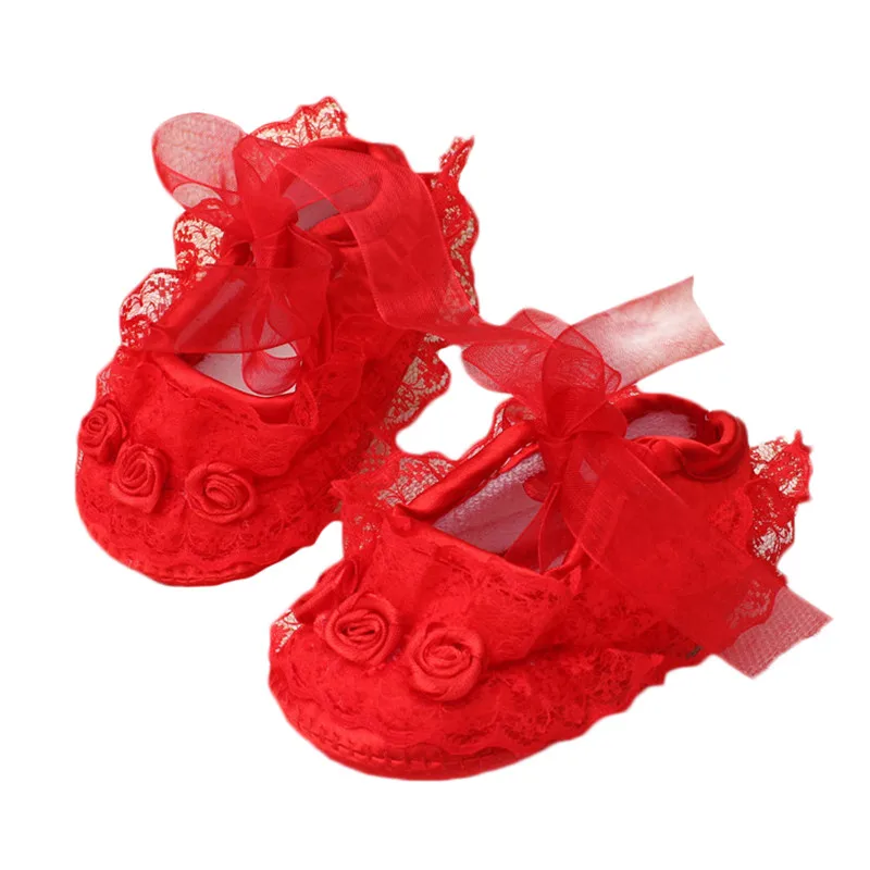 Top Trends: Baby Girl Shoes First Walkers Lace Floral Newborn Baby Shoes Princess Infant Toddler Baby Shoes For Girls Party Shoppable Styles