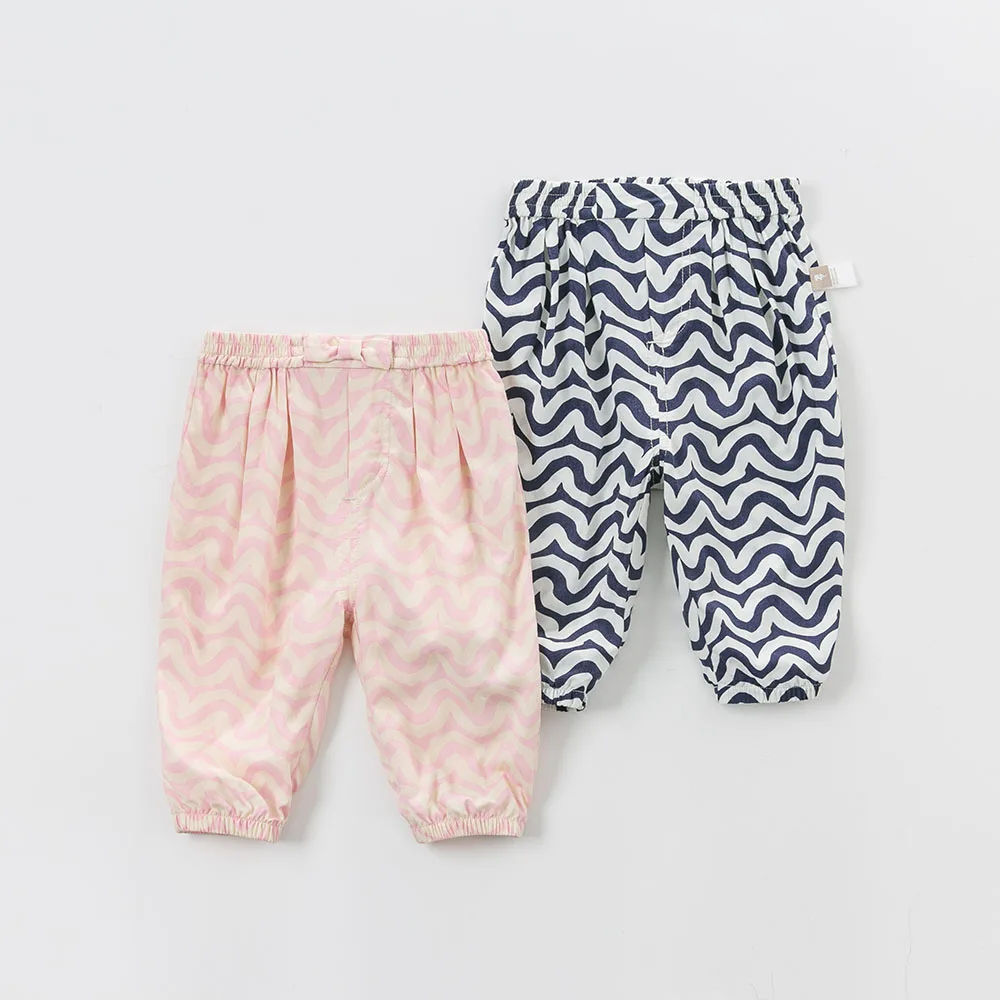 DB5456 dave bella spring summer baby pants baby trousers kids clothes girls padded pencil pants kids trousers