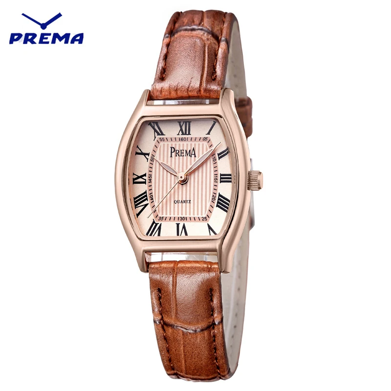 Top Trends: PREMA Women Watches Ladies Brand Fashion Wristwatch Female Casual Quartz Leather Clock 2021 Dropshipping Shoppable Styles