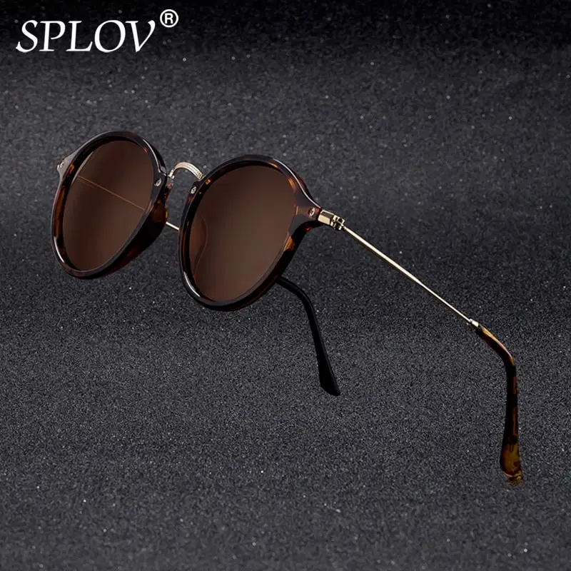 Top Trends: SPLOV New Arrival Round Sunglasses Retro Men Women Brand Designer Sunglasses Vintage Coating Mirrored Oculos De Sol UV400 Shoppable Styles