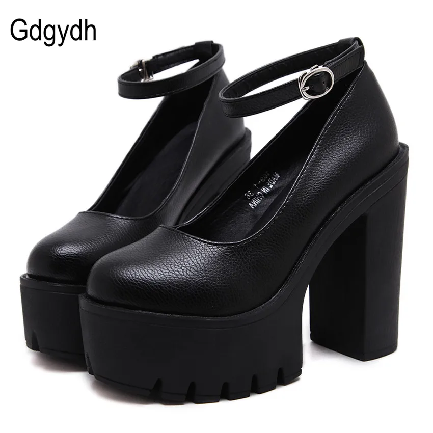 Top Trends: Gdgydh 2022 New Spring Autumn Casual High-heeled Shoes Sexy Ruslana Korshunova Thick Heels Platform Pumps Black White Size 42 Shoppable Styles