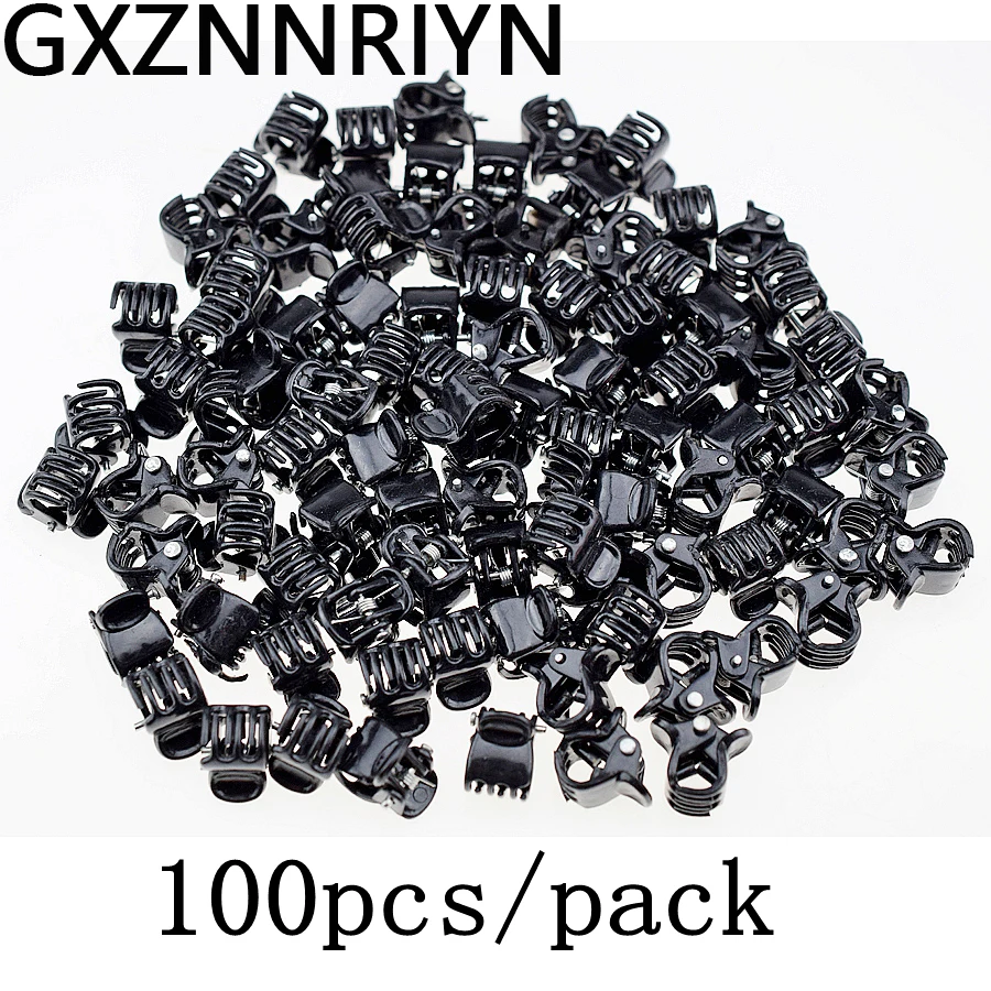 Top Trends: 1cm 100pcs / pack Hair Claw Clips For Women Girls Accessories Black Brown Transparent Plastic Mini Claws Hairclip Clamp Gifts Shoppable Styles