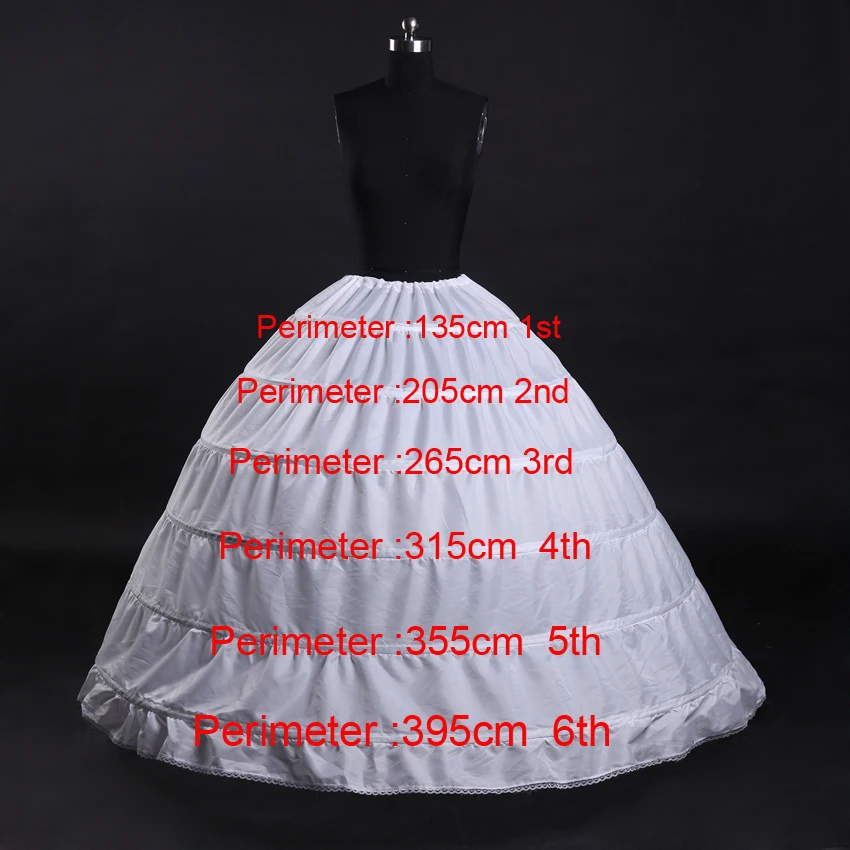 Top Trends: Fast Shipping Hot Sale 6 Hoops Crinoline Underskirt Or Petticoat For Wedding Dress Bridal Gown Plus Size 65cm-110cm Shoppable Styles - Image 3