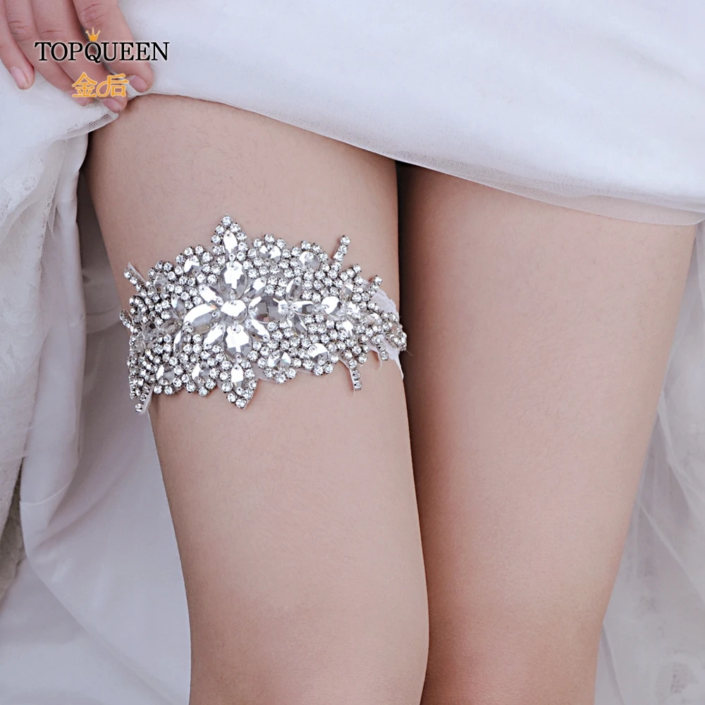 Top Trends: TOPQUEEN Soft Sexy Wedding Bridal Garters Belts Women Girl Diamond Lace Elastic Leg Ring For Party Evening Home Cosplay THS01 Shoppable Styles