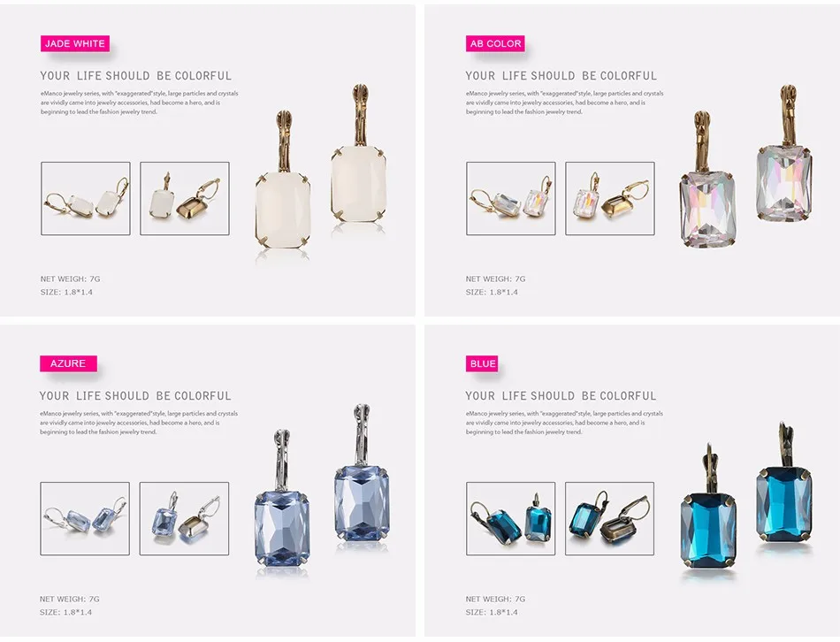 Suures värvivalikus minimalistlike kõrvarõngaid | kujundav pilt e-kaubamaja pildikogust