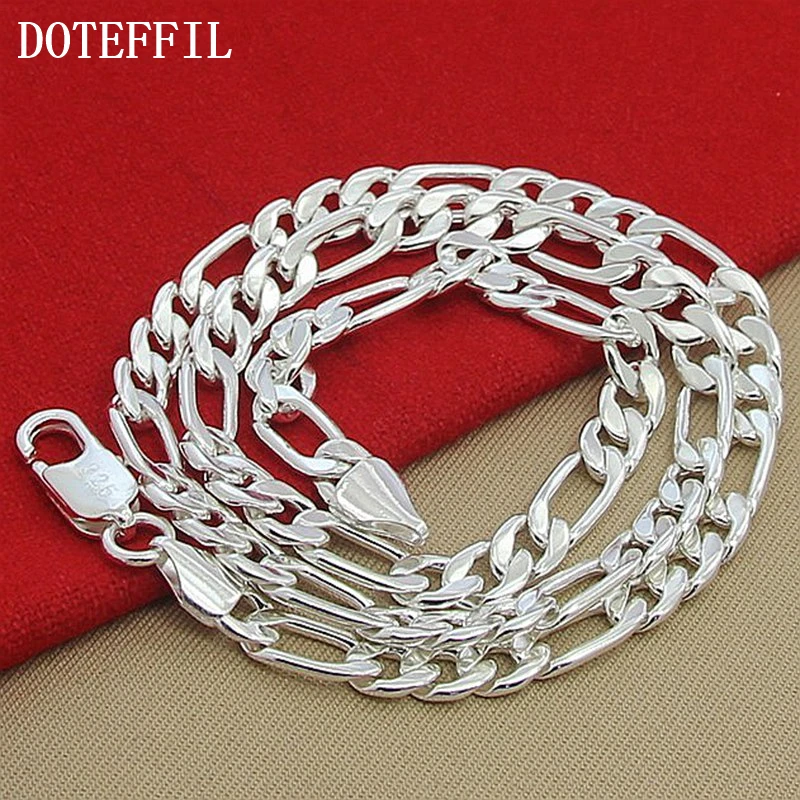 Top Trends: DOTEFFIL 925 Sterling Silver 8mm Chain Sideways Necklace Man Woman Senior Luxury Jewelry Statement Necklace Shoppable Styles - Image 2