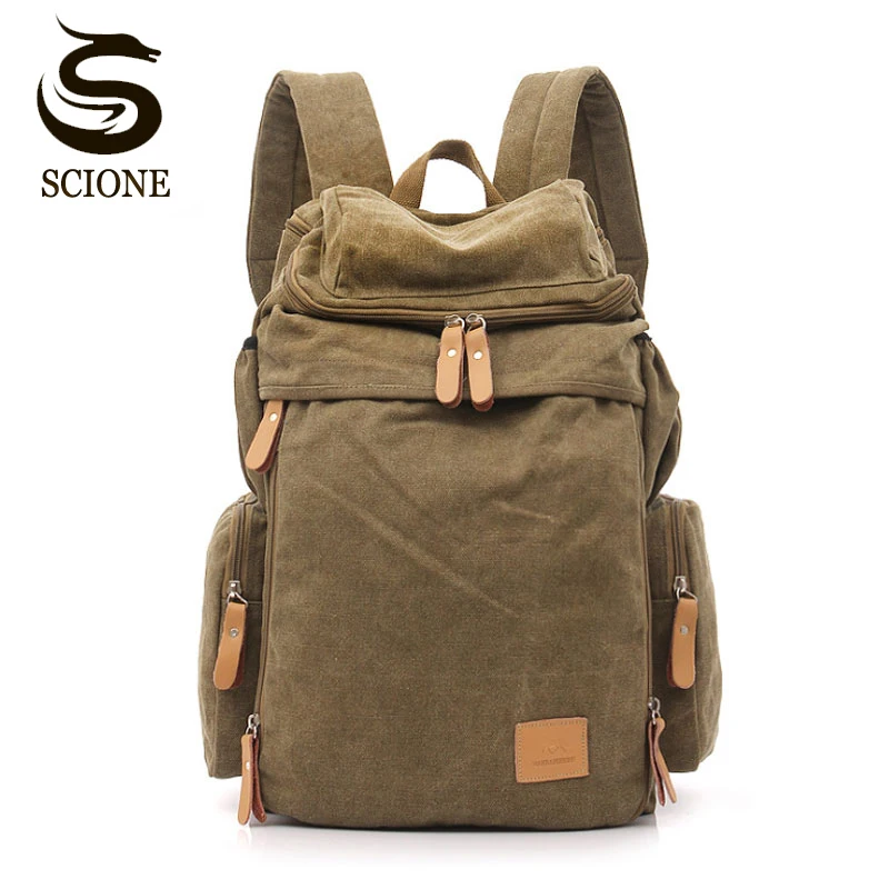 Top Trends: Top Quality Casual Men&#039;s Backpack Fashion Canvas Students School Shoulder Bag Laptop Rucksack Large Travel Backpacks Korean Shoppable Styles