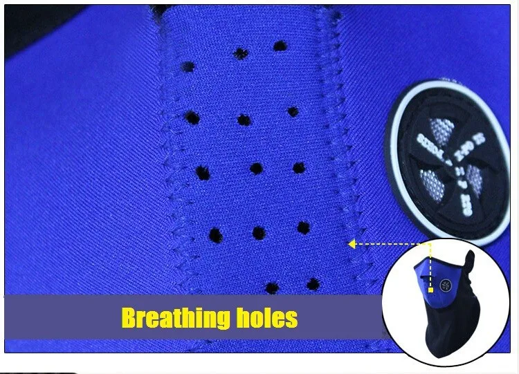 sinine sportlik sall-mask hingamisavade ja ventiiliga