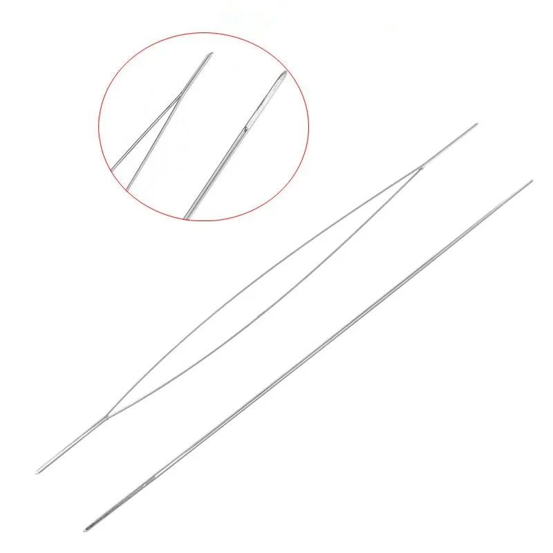 Top Trends: DoreenBeads Beading Needles Threading String / Cord Jewelry Tool Dull Silver Color Color 5.7cm, 5PCs Shoppable Styles