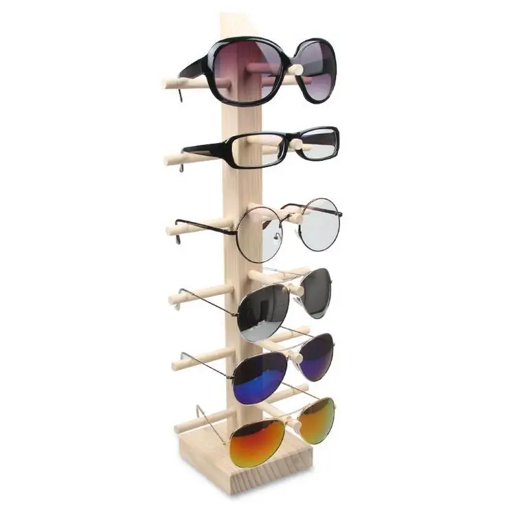 Top Trends: New Sun Glasses Eyeglasses Wood Display Stands Shelf Glasses Display Show Stand Holder Rack 9 Sizes Options Natural Material Shoppable Styles - Image 5