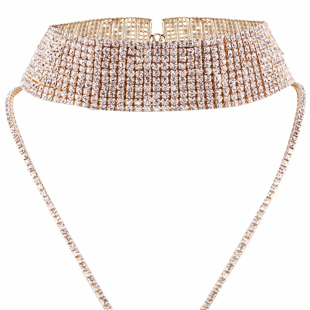 Rhinestone Crystal Luxury Choker Statement Necklace Jewelry 6 Rhinestone Crystal Luxury Choker Statement Necklace Jewelry 6