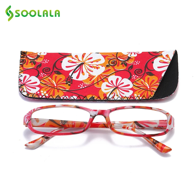 Top Trends: SOOLALA 4pcs Womens Reading Glasses Spring Hinge Rectangular Printed Reading Glasses W / Matching Pouch + 1.0 1.5 1.75 2.25 To 4.0 Shoppable Styles - Image 3