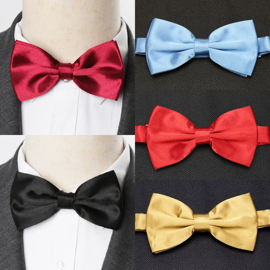 Top Trends: Mens Bow Tie Fashion Wedding Party Ties For Men Women Solid Butterfly Necktie Cravat Male Dress Shirt Gift Accessories Bowtie Shoppable Styles