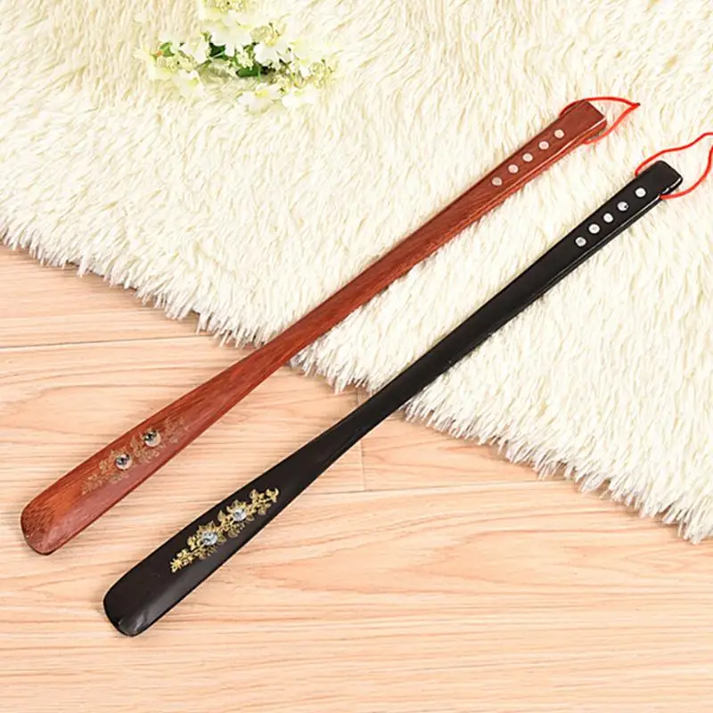 Top Trends: One Piece Wooden Long Handle Shoe Horn Lifter Shoehorn 55 Cm Ultra Long Mahogany Craft Wenge Wooden Shoe Horn R Shoppable Styles