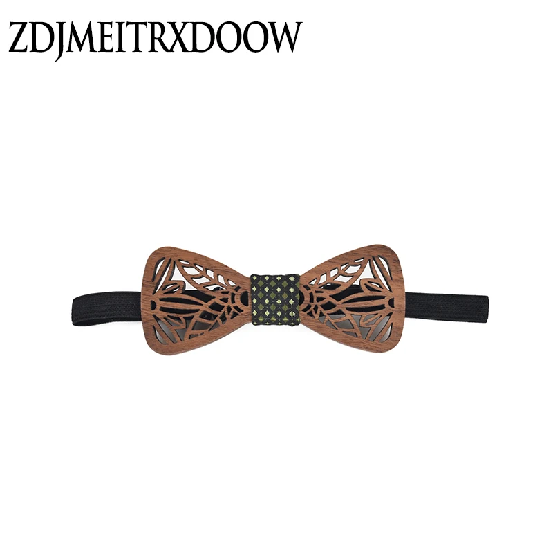 Top Trends: New Design Cute Kids Boys Wood Bow Tie Children Butterfly Type Floral Bow Ties Girl Boys Wooden Bow Ties Corbatas Para Hombre Shoppable Styles - Image 4