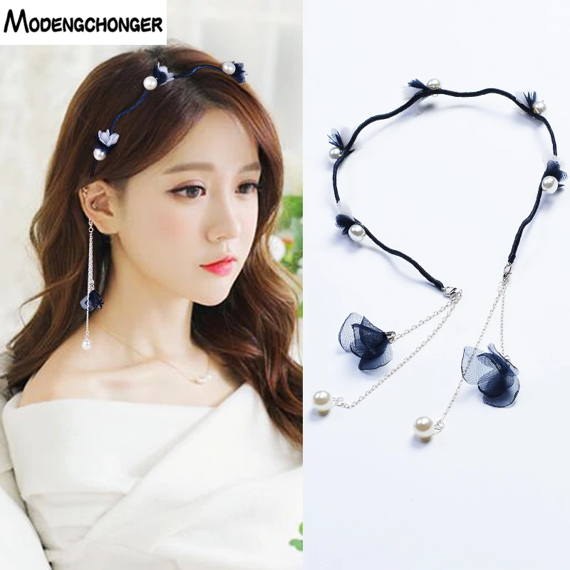 Top Trends: Tassel Earring Hair Hoop Novelty Women Girl Hairbands Sweet Hair Bezel Streamer Pandent Headband Fashion Hair Accessories Shoppable Styles