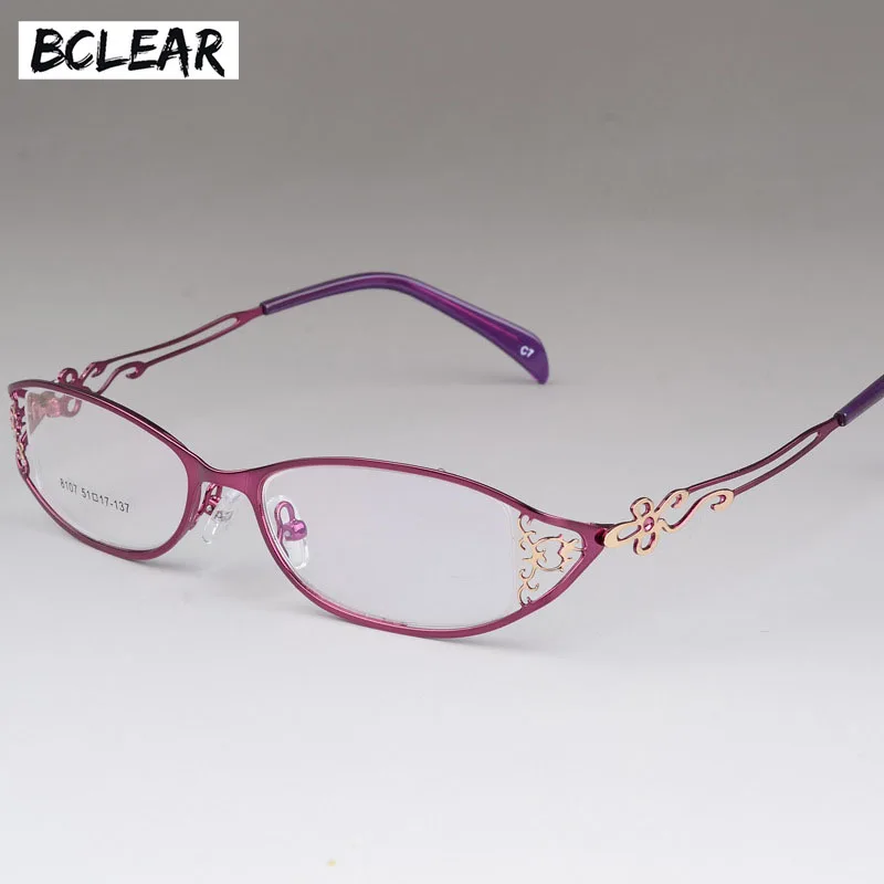 Top Trends: BCLEAR Ladies Business Glasses Frames Hollow Carved Metal Full Frame Glasses Beautiful Fashion Alloy Ultra-light Eyeglasses New Shoppable Styles