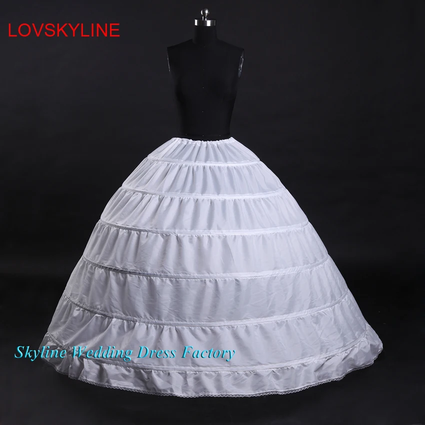 Top Trends: Fast Shipping Hot Sale 6 Hoops Crinoline Underskirt Or Petticoat For Wedding Dress Bridal Gown Plus Size 65cm-110cm Shoppable Styles