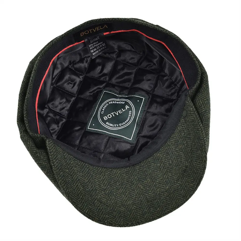 Top Trends: BOTVELA Wool Tweed Newsboy Cap Herringbone Men Women Classic Retro Hat With Soft Lining Driver Cap Black Brown Green 005 Shoppable Styles - Image 5