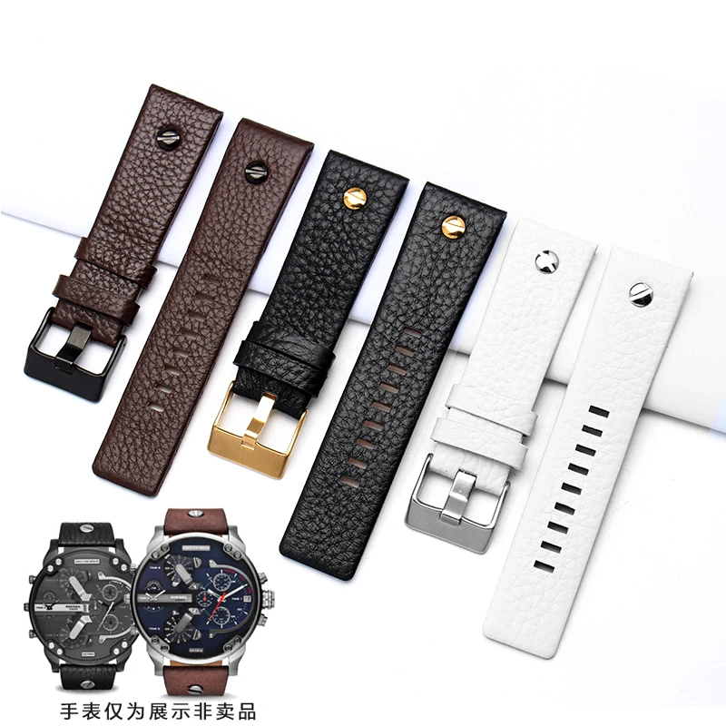 Top Trends: New Fashion Leather Watchband With Rivet Watch Strap Belt Bracelet For Diesel DZ7313 DZ7333 7322 7257 4318 7348 7334 Replacement Shoppable Styles