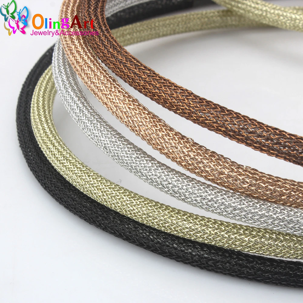 Top Trends: OLINGART 1M / lot 6.0mm Mesh Metal Colorful Wire Plastic Hollow Tube Put On The Wire To Fix Shape DIY Bracelet Jewelry Making Shoppable Styles - Image 6