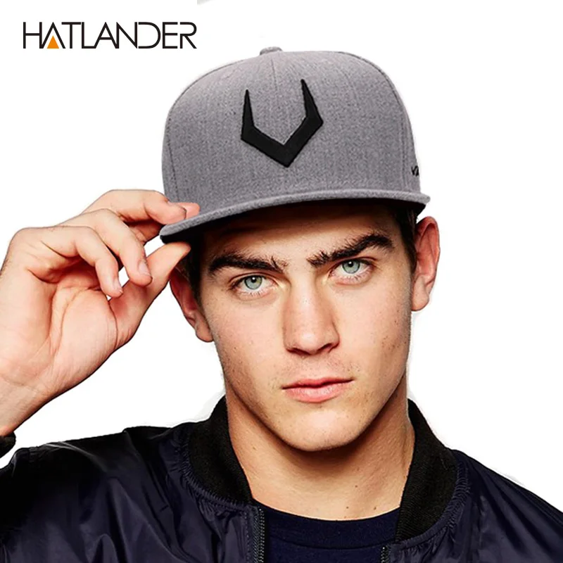 Top Trends: High Quality Grey Wool Snapback 3D Pierced Embroidery Hip Hop Cap Flat Bill Baseball Cap For Men And Women Shoppable Styles