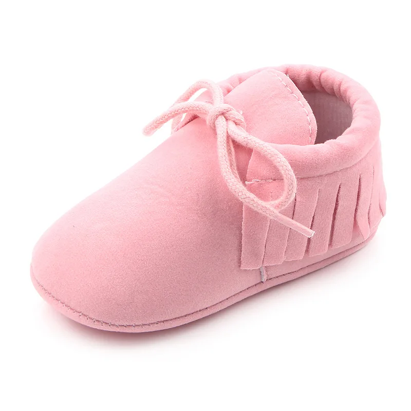 Top Trends: 9 Color New Suede PU Leather Baby Shoes Baby Girls Boys Tassel Shoes For Newborn Baby Lace-up Indoor Casual Sneaker For 0-18M Shoppable Styles - Image 5