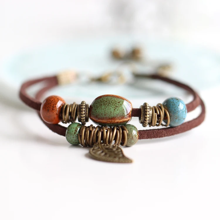 Top Trends: National Wind Restoring Ancient Ways Is The High Temperature Glaze Ceramic Handmade Trinkets Women's Fashion Bracelets #1077 Shoppable Styles