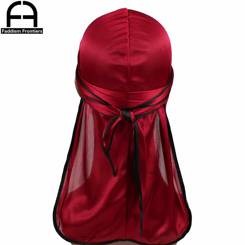 Top Trends: New Fashion Men&#039;s Satin Durags Biker Headwear Skull Cap Bandana Men Silky Durag Doo Rag Turban Hat Headband Hair Accessories Shoppable Styles